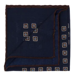 Pure Wool Pocket Square "Medaglioni Incornicato