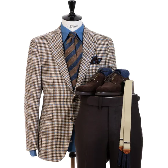 Pure Wool Pocket Square "Medaglioni Incornicato