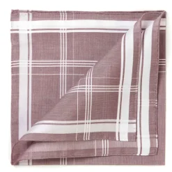 Red Brown Patterned Handkerchief "Sarabande" Made Of Cotton