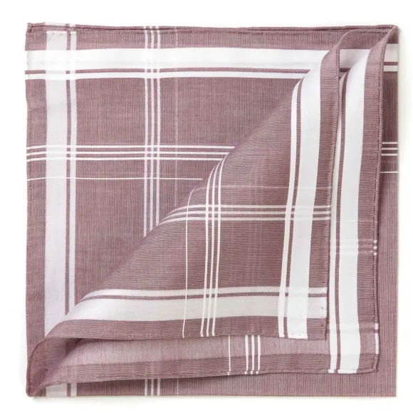Red Brown Patterned Handkerchief "Sarabande" Made Of Cotton