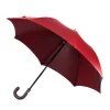 Red Sporty Umbrella With Hand-Sewn Leather Handle
