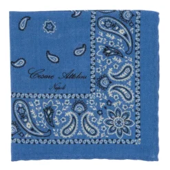 Reni E Paisley Pocket Square Made Of Pure Wool