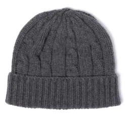 Rosi Collection X Mj: Knitted Hat "Cable Beanie" In Pure Cashmere