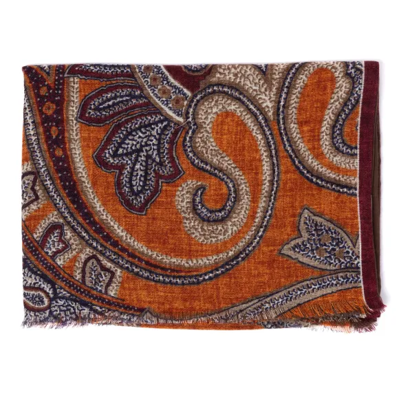 Rosi Collection X Mj: Modal And Cashmere "Giant Paisley" Tube Scarf