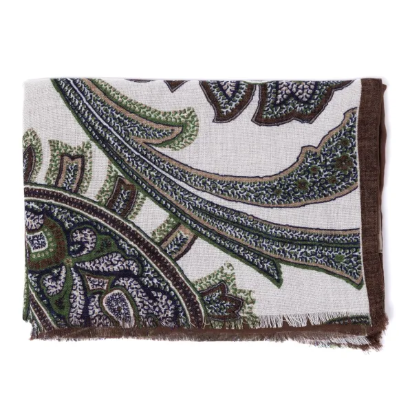 Rosi Collection X Mj: Modal And Cashmere "Giant Paisley" Tube Scarf