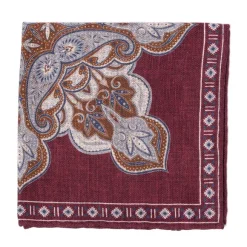 Rosi Collection X Mj: Pocket Square "Paisley Square Double Print" In P