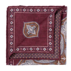 Rosi Collection X Mj: Pocket Square "Paisley Square Double Print" In P