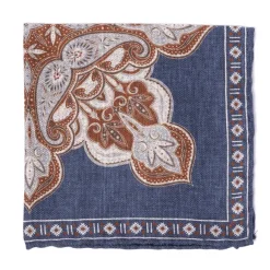 Rosi Collection X Mj: Pocket Square "Paisley Square Double Print" In P