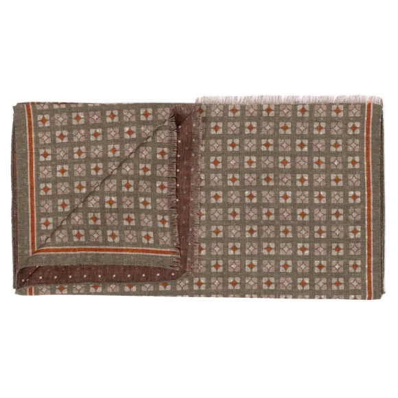 Rosi Collection X Mj: Scarf "Bormio Double" In Merino Wool And Cashmer