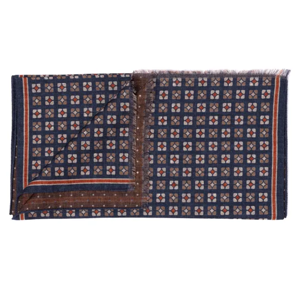 Rosi Collection X Mj: Scarf "Bormio Double" In Merino Wool And Cashmer