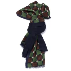 Rosi Collection X Mj: Tubular Scarf "Crossed Circles" In Modal And Cas