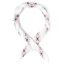 Rosi Collection X Mj: Wild Paisley Neck-Square Scarf In Cotton And Sil