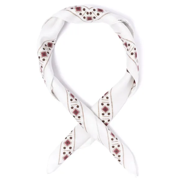Rosi Collection X Mj: Wild Paisley Neck-Square Scarf In Cotton And Sil