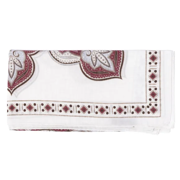 Rosi Collection X Mj: Wild Paisley Neck-Square Scarf In Cotton And Sil