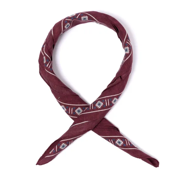 Rosi Collection X Mj: Wild Paisley Neck-Square Scarf In Cotton And Sil