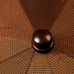 Rust-Brown Telescopic Umbrella 