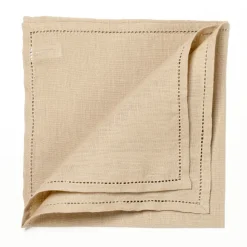 Sand-Colord Linen Pocket Square "Jour Venise"