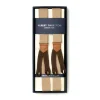 Sand-Colored Elastic Suspenders To Button