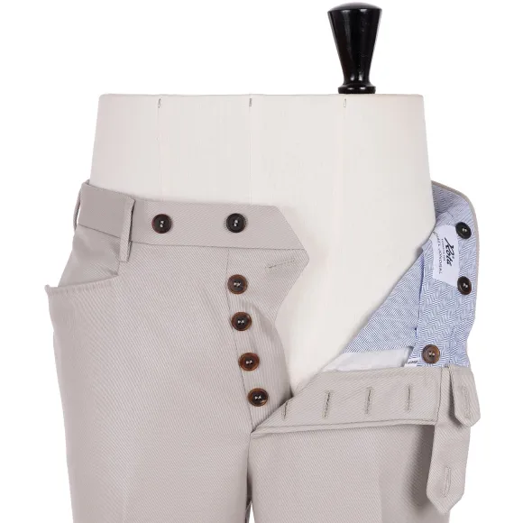 Sand Colored Pants "Carrettiera Tondo" In Pure Cavalry Wool - Rota Sar