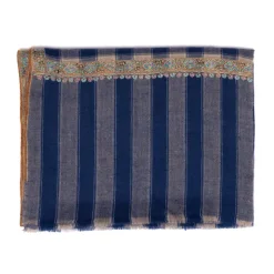 Scarf "Ayodhya" Made Of Finest Hand Embroidered Pashmina Cashmere - Pu