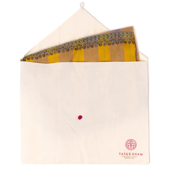Scarf "Gorakhpur" Made Of Finest Hand Embroidered Pashmina Cashmere -