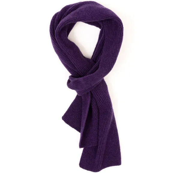 Scarf "Ribbed Scarf" Made Of Pure Lambswool - 3 Ply