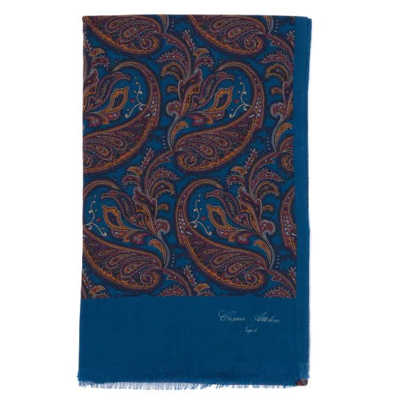 Scarf "Vecchio Paisley" From The Finest Cashmere - Handmade
