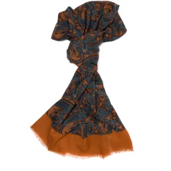 Scarf "Vecchio Paisley" Made From The Finest Cashmere - Hand