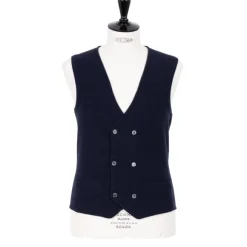 Settefili X Mj: Knitted Vest "Gilet Maglia Sartoriale" In Wool And Cas