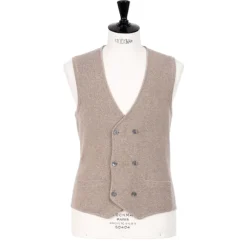 Settefili X Mj: Knitted Vest "Gilet Maglia Sartoriale" In Wool And Cas