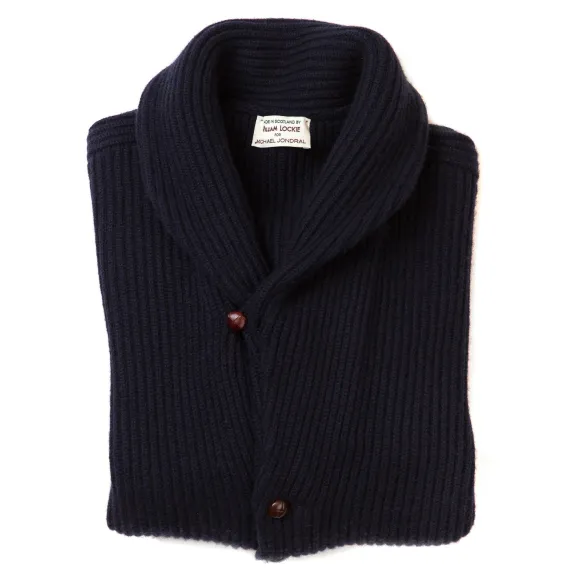 Shawl-Collar Cardigan "Shawl-Windsor" Made Of Pure Scottish 6 Ply Cash