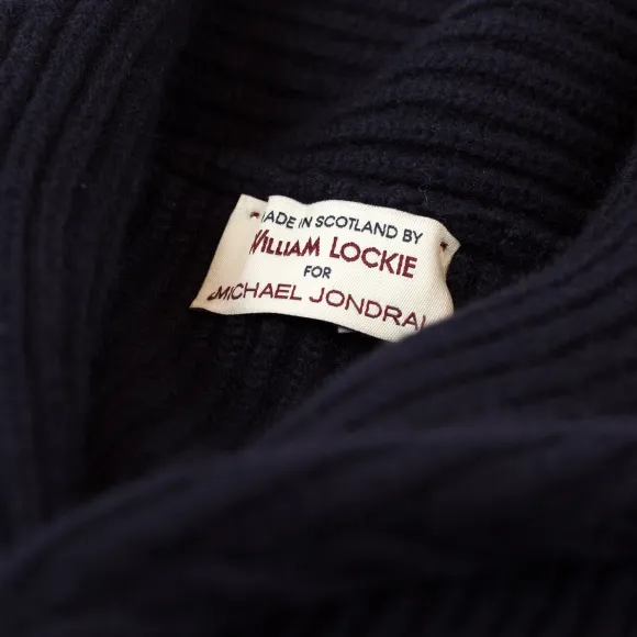 Shawl-Collar Cardigan "Shawl-Windsor" Made Of Pure Scottish 6 Ply Cash