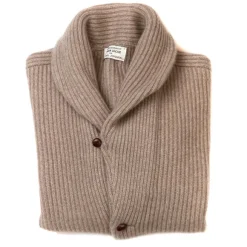 Shawl-Collar Cardigan "Shawl-Windsor" Made Of Pure Scottish 6 Ply Cash