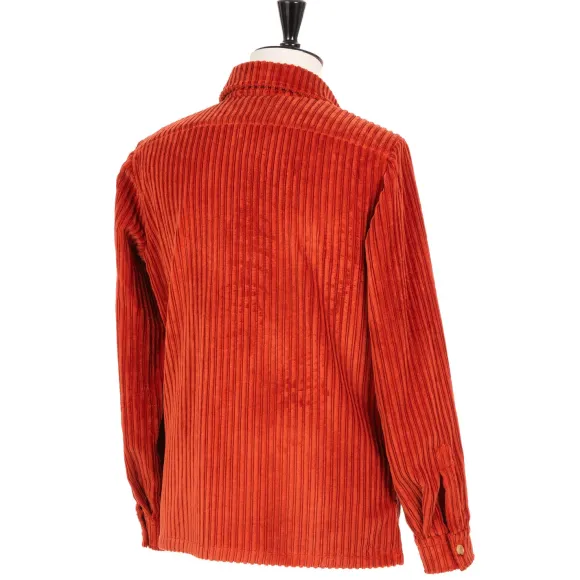 Shirt Jacket "Cervinia" From A Washed Cotton Corduroy - Handmade