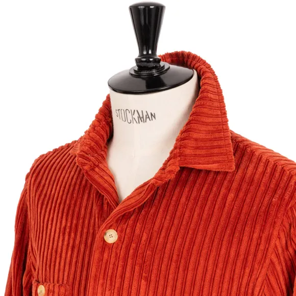 Shirt Jacket "Cervinia" From A Washed Cotton Corduroy - Handmade
