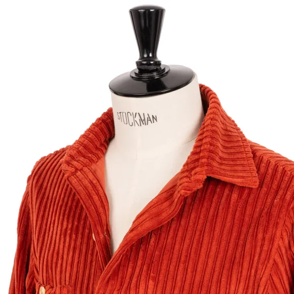 Shirt Jacket "Cervinia" From A Washed Cotton Corduroy - Handmade