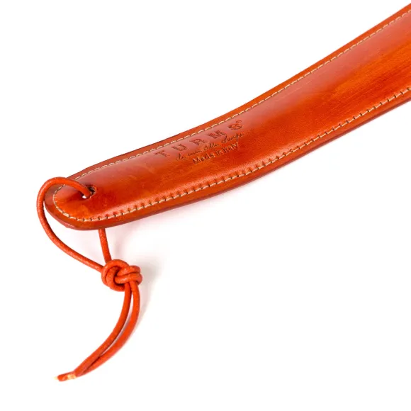 Shoehorn "Maestro" Made Of Steel In A Leather Coat - Handmade