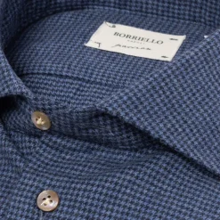 Sport Shirt "Houndstooth" In Soft Cotton Flannel - Linea Passion