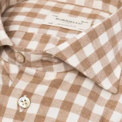 Sports Shirt "Cash-Vichy" In Fine Luxury Flannel - Linea Passion