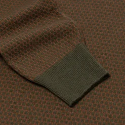 Square-Jacquard Merino Wool And Cashmere Turtleneck Sweater - 1 Ply Ca