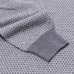 Square-Jacquard Merino Wool And Cashmere Turtleneck Sweater - 1 Ply Ca