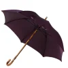 Stick Umbrella "Lord" With Polished Chestnut Wood Handle - Purely Hand