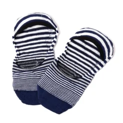 Striped Cotton Blend Ankle Booties