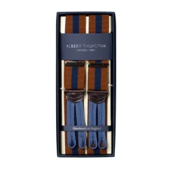 Striped Elastic Suspenders "New Regimental" To Button
