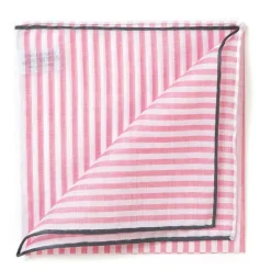 Striped Pocket Square "Buren I" Made Of Finest Cotton
