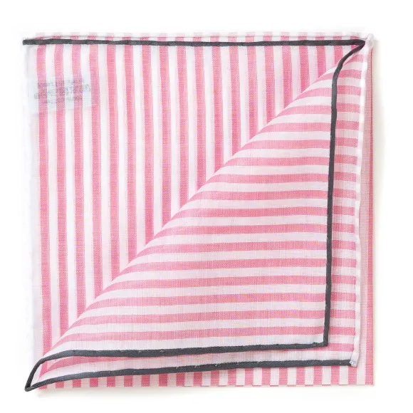 Striped Pocket Square "Buren I" Made Of Finest Cotton