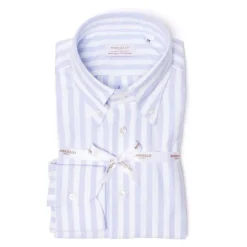 Striped Pure Cotton Sports Shirt "New Ivy-League" - Linea Passion