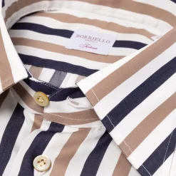 Striped Shirt "Naples Nobility" With Cocktail Cuff - Handmade