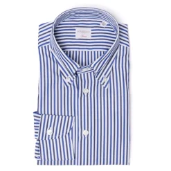 Striped Shirt "Stile Inglese" With Button Down And Sport Cuff - Handma