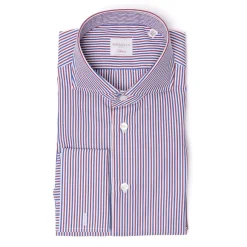 Striped Shirt "Stile Londra" With Double Cuff - Handmade